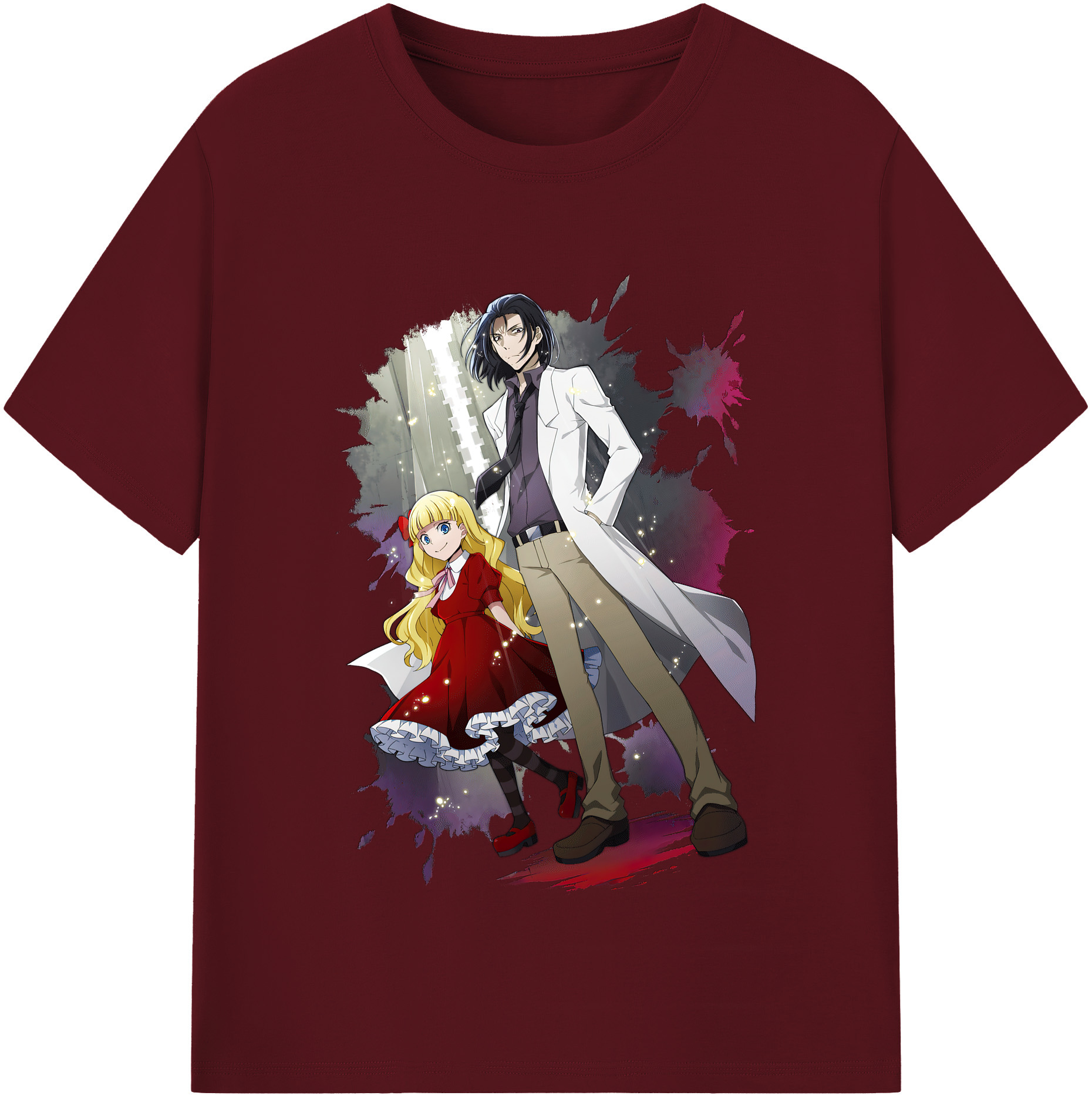 （画像用） 文豪ストレイドッグス Bungo Stray Dogs 綿100％半袖Tシャツ（フロントプリント）